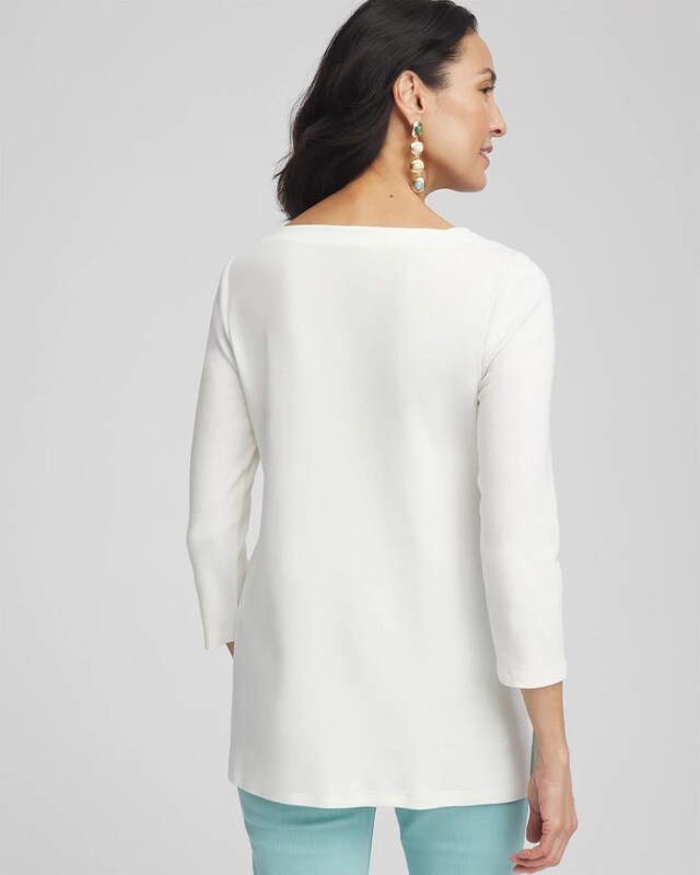 Pima Cotton Square-Neck Tunic - image 3